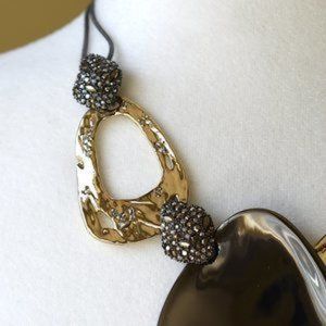 Alexis Bittar | Elements Bib Necklace In Gunmetal